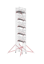 Afbeeldingen van Altrex Rolsteiger breed - aluminium met voorloopleuningen en schoren in de basis RS TOWER 52