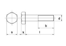 Afbeeldingen van Zeskantbout Elvz    M20X110mm  Din931 8.