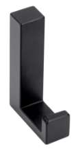 Afbeeldingen van Siro Kapstokhaak metaal - boorafstand 32mm/L 61mm/H 40mm/B 15mm mat zwart 