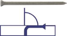 Afbeeldingen van Kelfort nagels - 2.5x30mm - cilinderkop buigzame stalen 250 stuks 
