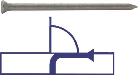 Afbeeldingen van Kelfort nagels - 2.5x30mm - cilinderkop buigzame stalen 250 stuks 