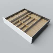 Afbeeldingen van Blum Bestekindeling voor kruidenpotjes Legrabox - corpusbreedte 700-900 diepte 650mm - fineer eiken/aluminium OL.EA6580S3BEST