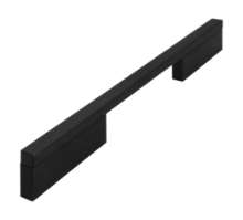 Afbeeldingen van Siro Meubelgreep metaal - boorafstand 128/224mm/L 252mm/H 29mm/B 10mm mat zwart 