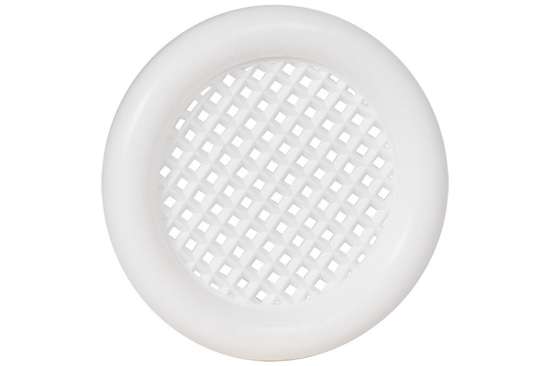 Afbeeldingen van Ventilatierozet pvc 35mm wit met kraag