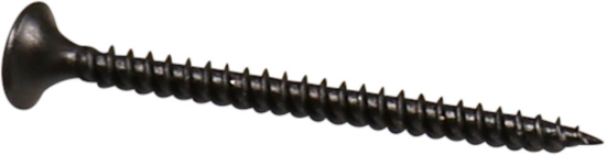 Afbeeldingen van Kelfort gipsplaatschroef - 3.5x45mm - zwart gefosfateerd fijn draad 1000 stuks 