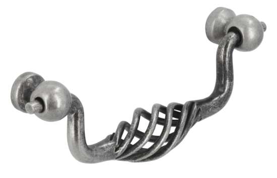 Afbeeldingen van Siro Hangende handgreep metaal - boorafstand 96mm/L 115mm/H 23mm/B 40mm - antiek tin 