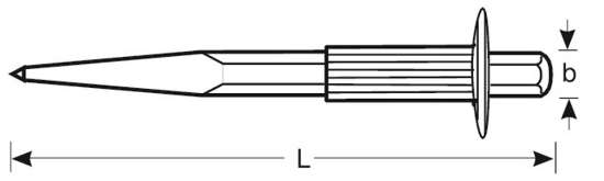 Afbeeldingen van Bahco 3739H koudbeitel (spits)