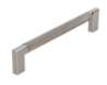 Afbeeldingen van Siro Meubelgreep metaal - boorafstand 128mm/L 142mm/H 32mm/B 12mm mat RVS effect 
