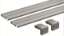 Afbeeldingen van Hettich SlideLine M Profielset: loopprofiel met 2-baans om te schroeven/plakken, 2500 mm