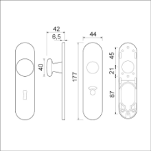 Afbeeldingen van Ami kortschild knop 177/1 klik