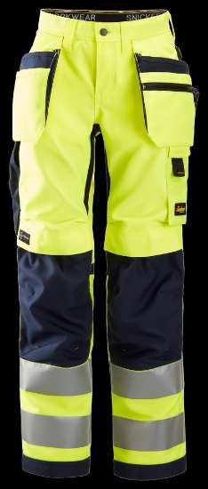 Afbeeldingen van Snickers werkbroek 6730-6695 geel