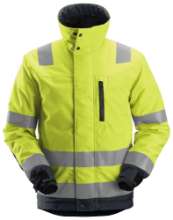 Afbeeldingen van Snickers Winterjas 1130-6658 maat S high visibility geel