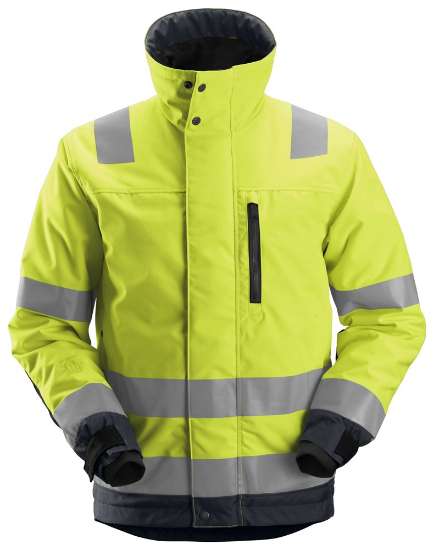 Afbeeldingen van Snickers Winterjas 1130-6658 maat XL high visibility geel