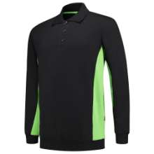 Afbeeldingen van Tricorp polo sweater bicolor 302003 Zwart/Lime S 