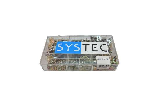 Afbeeldingen van Systec assortimentsdoos speednut - 9 vaks 3.5-6.3mm - 368 stuks geel verzinkt