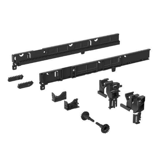 Afbeeldingen van Hettich Parallel systeem voor hangmapraam en brede schuiflade,  Voor eindeloze bouwwijze maat X = 22 mm