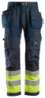 Afbeeldingen van Snickers FlexiWork werkbroek klasse 1 6931-9566 - maat 256 - donker blauw/high-visibillity geel