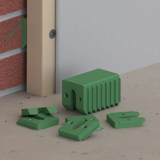 Afbeeldingen van GB Uitvulplaatje 10mm 50x50 Kunststof groen