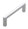 Afbeeldingen van Siro Meubelgreep metaal - boorafstand 96mm/L 104mm/H 28mm/B 8mm chroom glanzend 