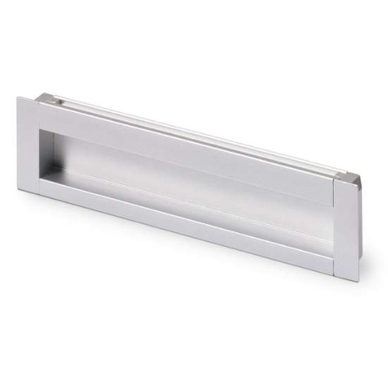 Afbeeldingen van Hettich greep om in te laten Nidum, boorafstand 256, L 271 mm, B 35 mm, Aluminiumkleurig