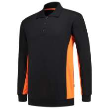 Afbeeldingen van Tricorp polo sweater bicolor 302003 Zwart/Oranje M