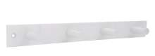 Afbeeldingen van Siro Haaklijst metaal - boorafstand 298mm/L 322mm/H 43mm/B 38mm wit 