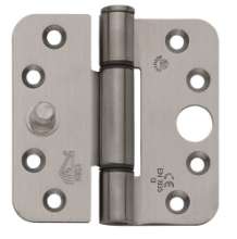 Afbeeldingen van Bsw Veiligheids glijlagerscharnier V RD 818 STD - 89x89 3mm afgerond - RVS 