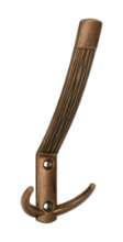 Afbeeldingen van Siro Kapstokhaak metaal - boorafstand 32mm/L 148mm/H 66mm/B 60mm antiek messing 
