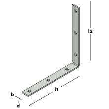Afbeeldingen van GB Dorpelhoek zwaar 250x250mm 30x5mm Zink-Magnesium