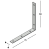 Afbeeldingen van GB Dorpelhoek zwaar 250x250mm 30x5mm Zink-Magnesium