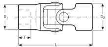Afbeeldingen van Bahco A6710DM-1/4 cardandopsleutel 12-kant