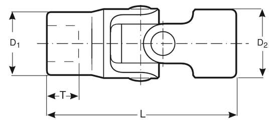 Afbeeldingen van Bahco A6710DM-1/4 cardandopsleutel 12-kant