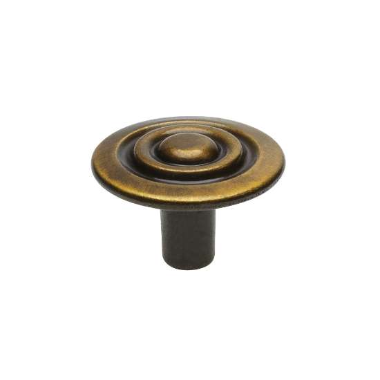 Afbeeldingen van Siro Meubelknop metaal - L 28mm/H 19mm/B 28mm antiek messing 