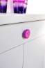 Afbeeldingen van Siro Meubelknop peace sign kunststof - L 50mm/H 24mm/B 50mm roze 