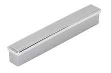 Afbeeldingen van Siro Meubelgreep kunststof - boorafstand 64mm/L 80mm/H 12mm/B 11mm aluminium/chroom 