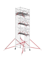 Afbeeldingen van Altrex Rolsteiger breed - aluminium met voorloopleuningen en schoren in de basis RS TOWER 52