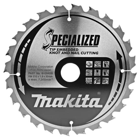 Afbeeldingen van Makita Zaagb Tipe 210X30X1,9 24T 23G B-09438