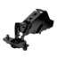 Afbeeldingen van Hettich Sensys groothoekscharnier, zonder insprong, met geïntegreerde demping (Sensys 8657i), in obsidiaanzwart, half opliggend, openingshoek 165°, TH-boorbeeld 52 x 5,5 mm, met spreidpluggen (ø 10 x 11)