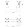 Afbeeldingen van INTERSTEEL Deurgreep Ton Basic 180 mm op vierkant rozet nikkel mat/ebbenhout 4261