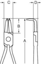 Afbeeldingen van Bahco 2461 C binnenborgringtang