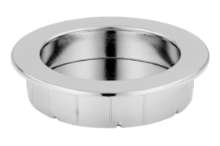 Afbeeldingen van Siro Schelpgreep metaal - L 70mm/H 16mm/B 70mm chroom glanzend 