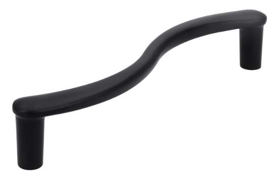 Afbeeldingen van Siro Meubelgreep metaal - boorafstand 128mm/L 141mm/H 26mm/B 25mm mat zwart 