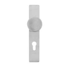 Afbeeldingen van INTERSTEEL Knop op rechthoekig schild profielcilindergat 72 mm rvs geborsteld 2754