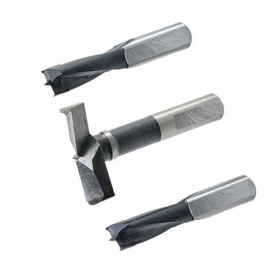 Afbeeldingen van Hettich Borenset scharnier voor wisselbooraandrijving 6 assen voor BlueMax Mini Modular Plus, BlueMax Mini Modular (1x ø 35 mm links, 2 x ø 10 mm rechts)