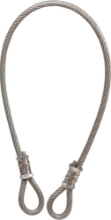 Afbeeldingen van Kelfort Slotkabel - 8-10mm 90cm - pvc met 2 Ogen 10cm 