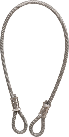 Afbeeldingen van Kelfort Slotkabel - 8-10mm 90cm - pvc met 2 Ogen 10cm 
