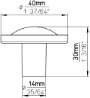 Afbeeldingen van Siro Meubelknop metaal - L 40mm/H 30mm/B 40mm - RVS effect 