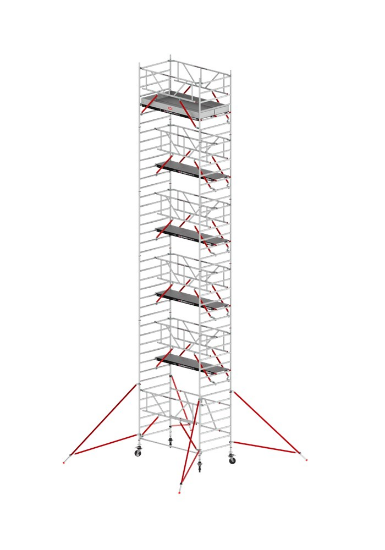 Afbeeldingen van Altrex Vouw-/Rolsteiger RS TOWER 55-S - Werkhoogte 12.8 meter - Platformlengte 1.85 meter Hout 