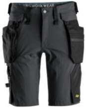 Afbeeldingen van Snickers LiteWork korte broek 6108-5804, Maat 54, staal grijs/zwart
