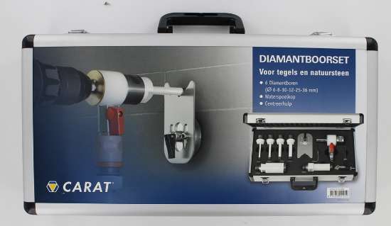Afbeeldingen van Carat tegelborenset 6-8-10-12-25-36mm voor het natboren van tegels